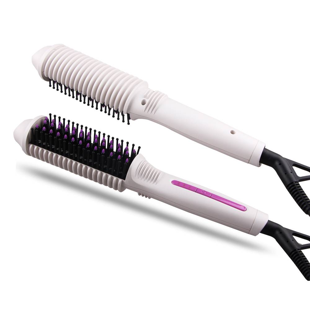 2 In1 Electric Hair Straightener & Curler Brush